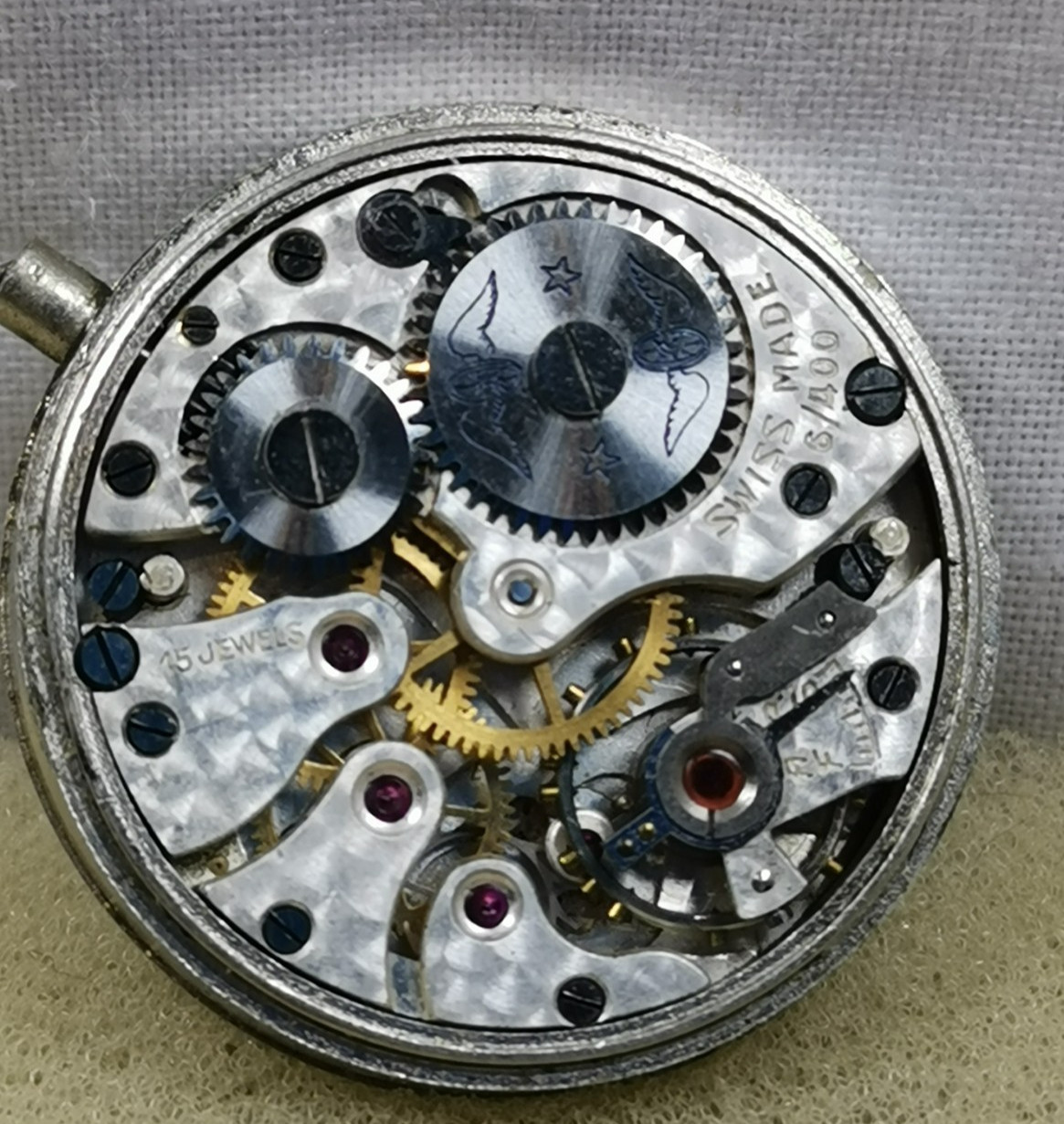 Rotary 15J Cal. Rotary 6/400 Swiss Wristwatch Movement Repair/Parts