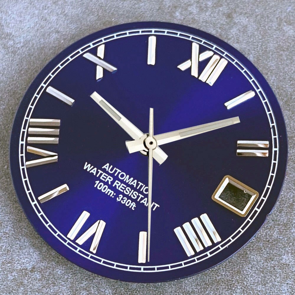 29mm Sunburst Roman Numerals Watch Dial+Hands for Nh35 Nh36 2813 ETA2824 PT5000