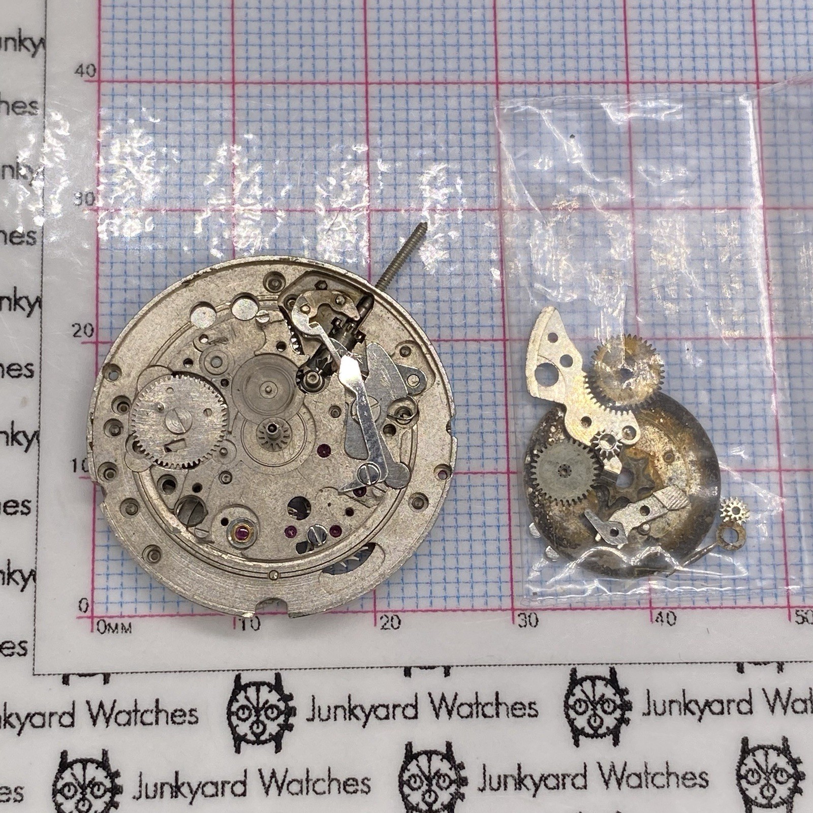 Vintage Gruen N 522 CD Watch Movement Repairs Parts Spares 17 Jewels F 4019