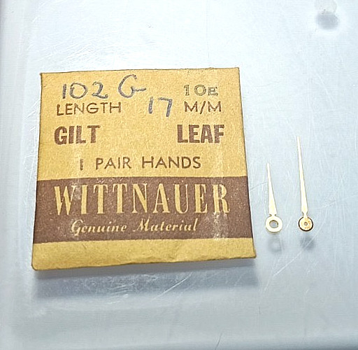 WITTNAUER 10E Watch Hands Gold Leaf watch part #102G