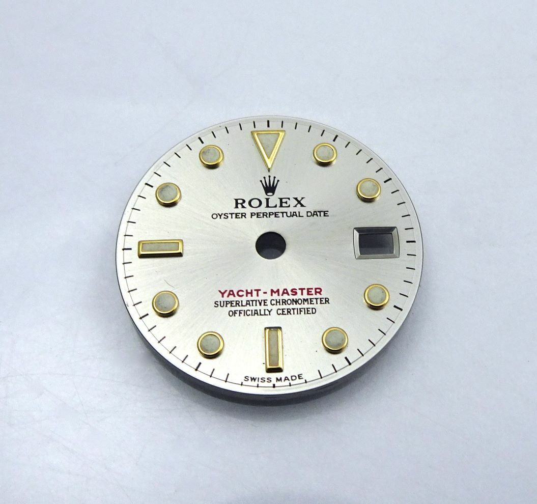 18k Gold Rolex 6917 Silver Gray FactoryYachtmaster 2235 69628 Date Watch Dial
