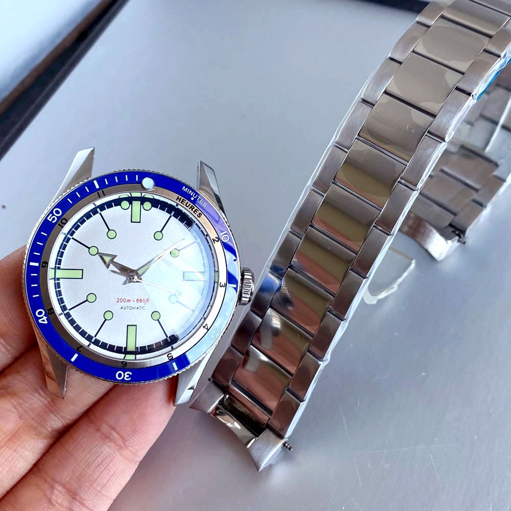 40mm 20ATM Waterproof Dive Watch Case Fit NH35 NH36 ETA2824 PT5000 SW200 Dial