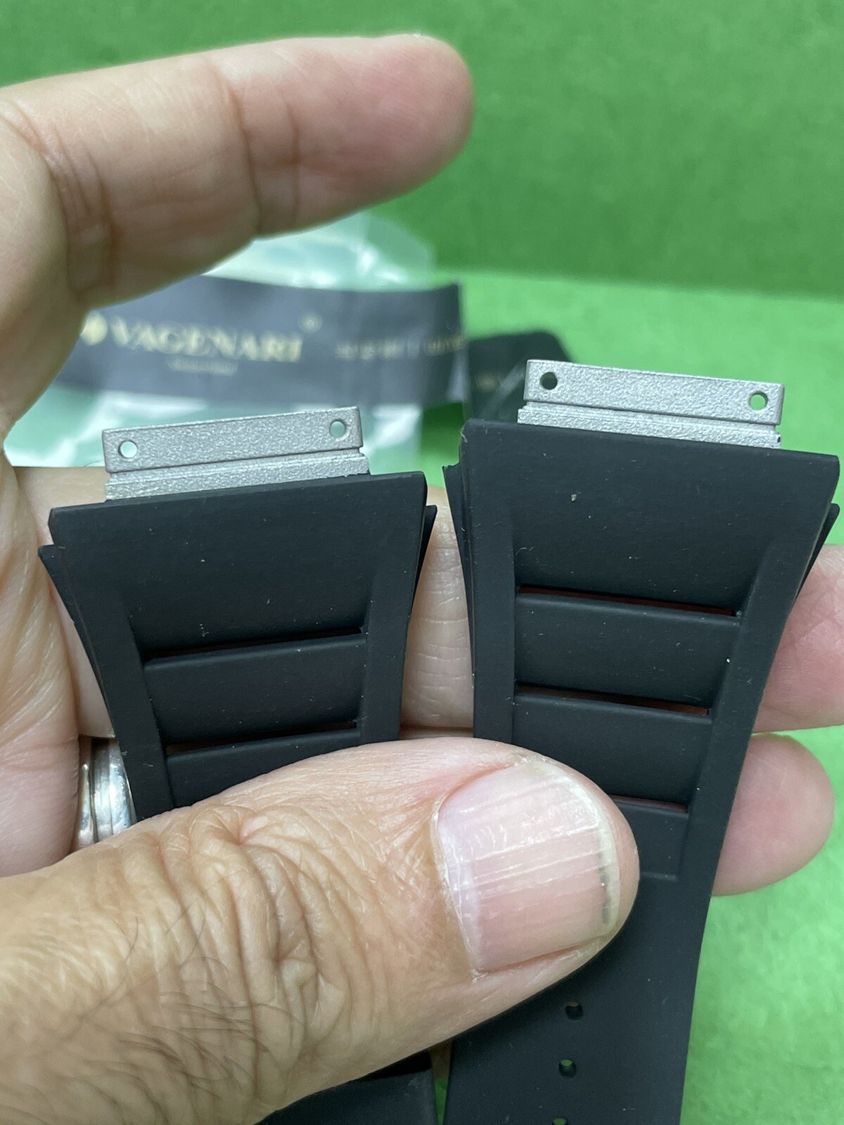 Authentic Vagenari Rubber Strap for Richard Mille RM011M Red Black Hkl150