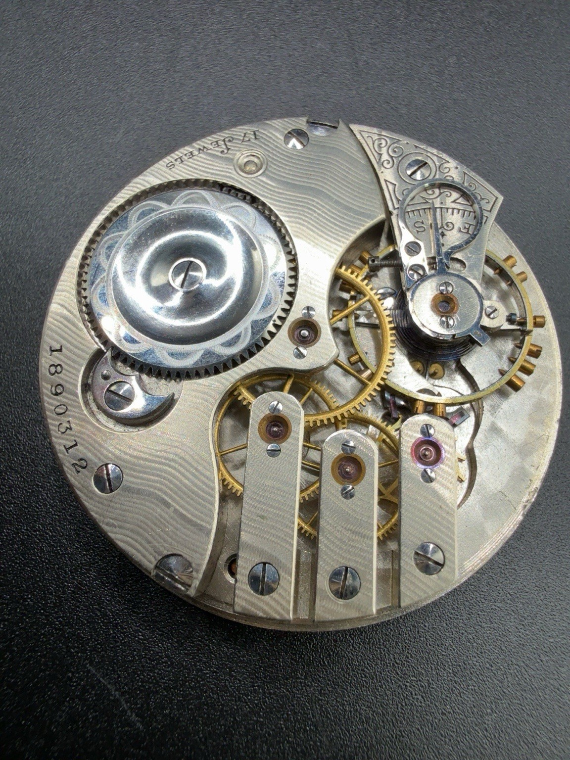 Illinois Grade 184 Pocket Watch Movement Dial 16S 17J Parts Repair 1906