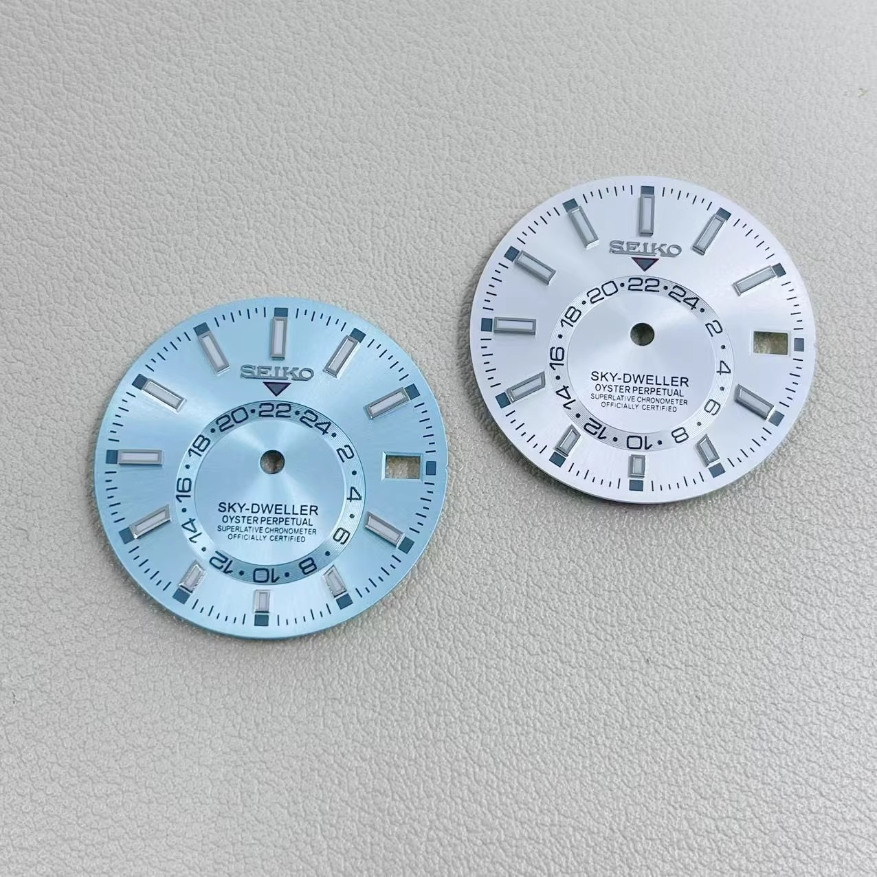 28.5mm Watch Dial Blue Green Luminous For Seiko NH35 NH36 Movement Watches Parts