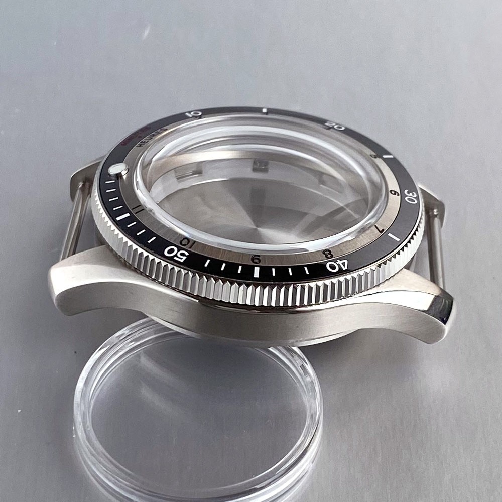 40mm Bow Sapphire Glass Watch Case Fit NH34 NH35 2824 Miyota 8215 Ceramic Bezel