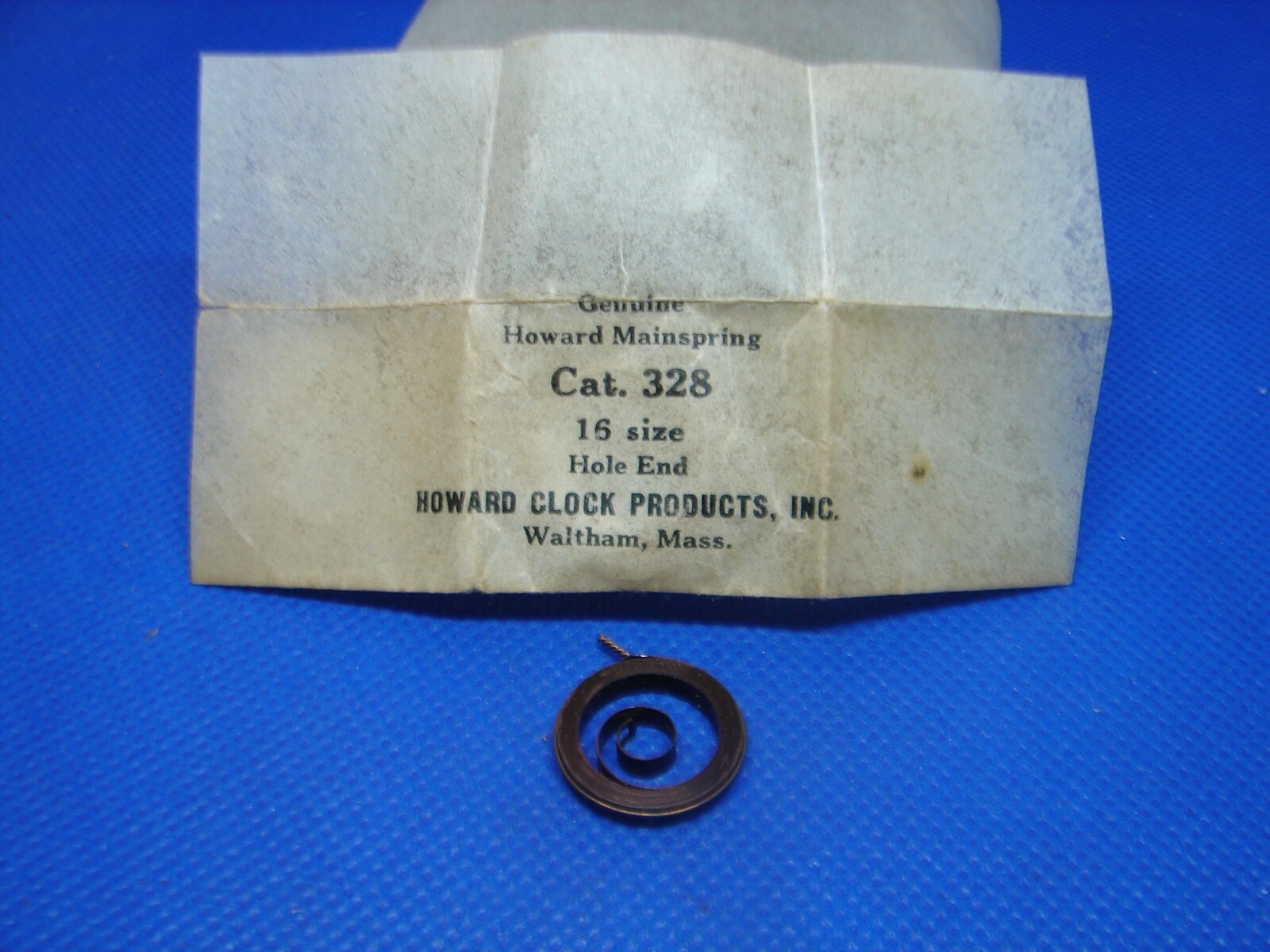 NOS POCKET WATCH MAINSPRING HOWARD 16s CAT. 328 REPAIR PART!