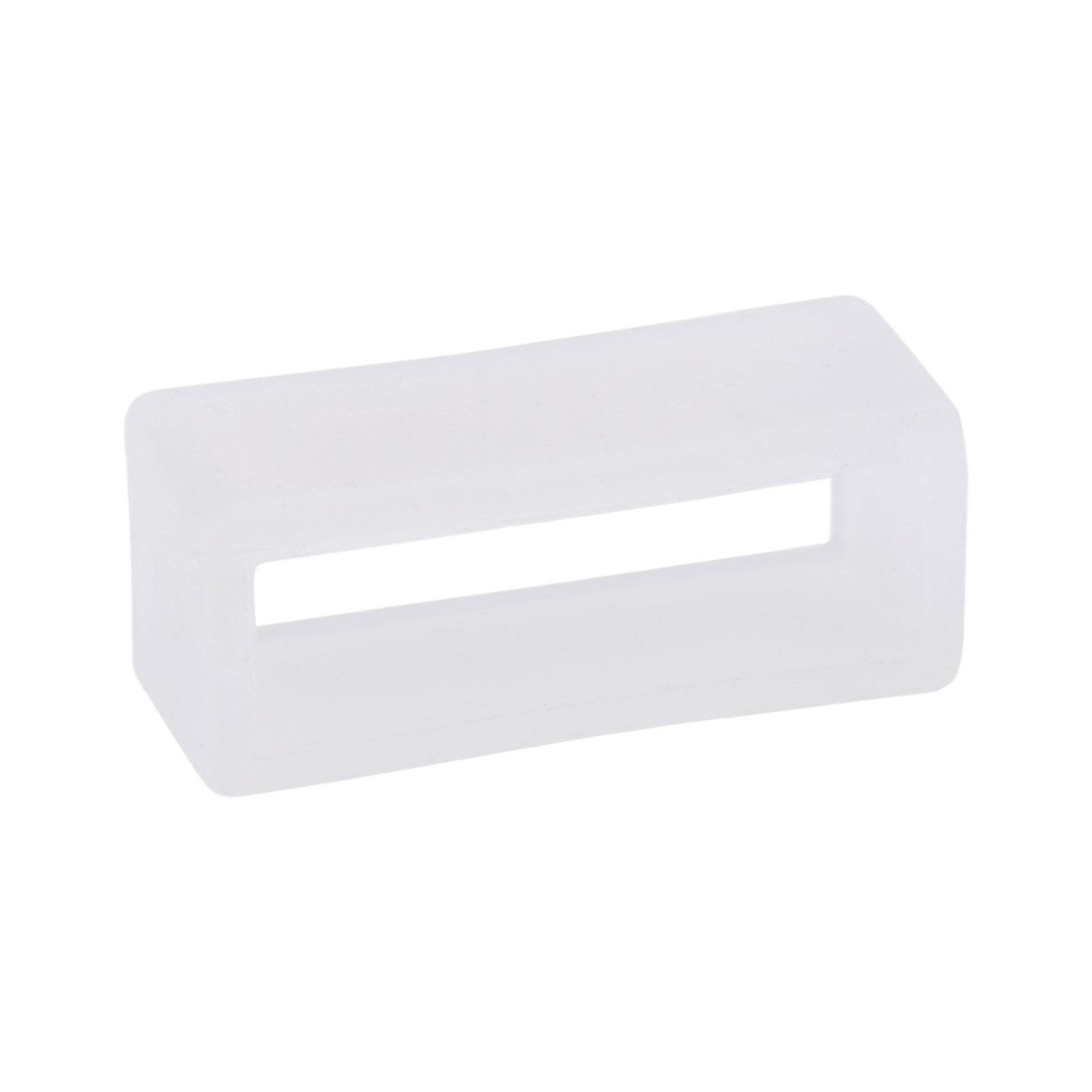 Watch Band Strap Loops Silicone for 19mm Width Watch Band, Transparent 4 Pcs