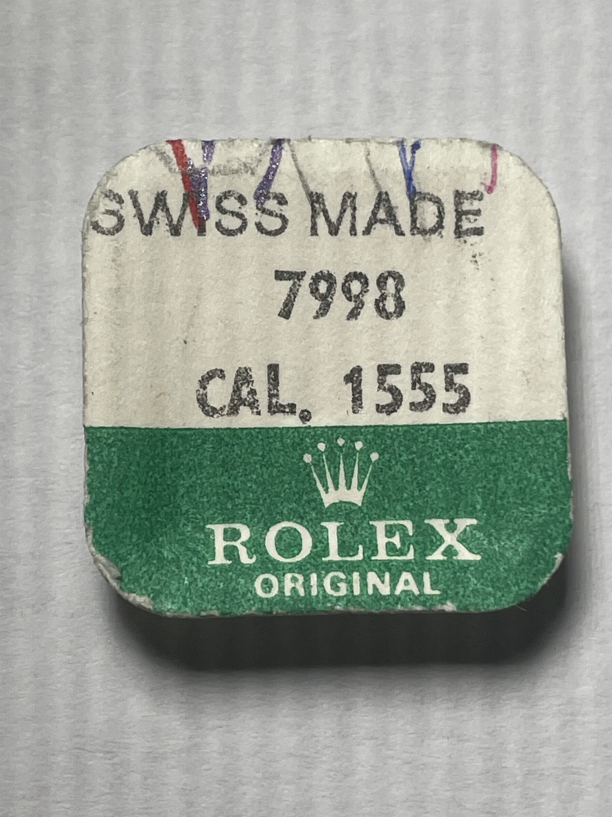 GENUINE Rolex Set of Screws — Calibre 1555 — in Original Seal Part #7998