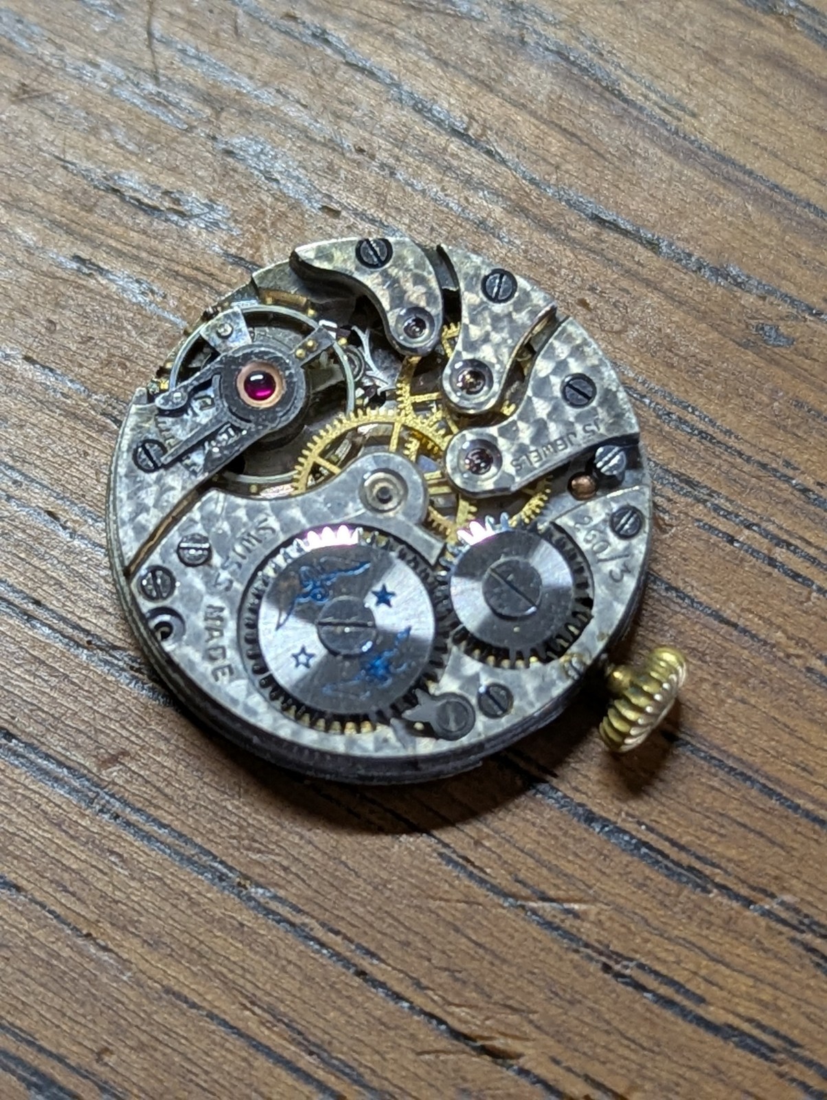 Rotary 260/3 Watch Movement / Dial / Hands, Working, Signed Pidduck Hanley #S5