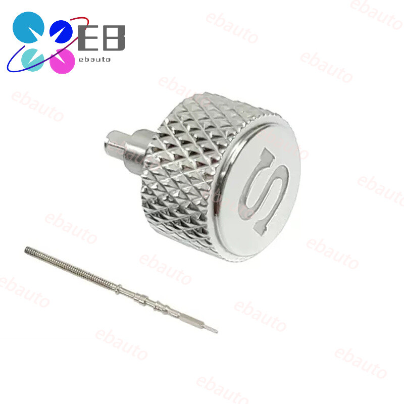 Silver Knurled Crown Mod Parts Polished Finish For NH35/36 SKX007/009 7S26 6R15