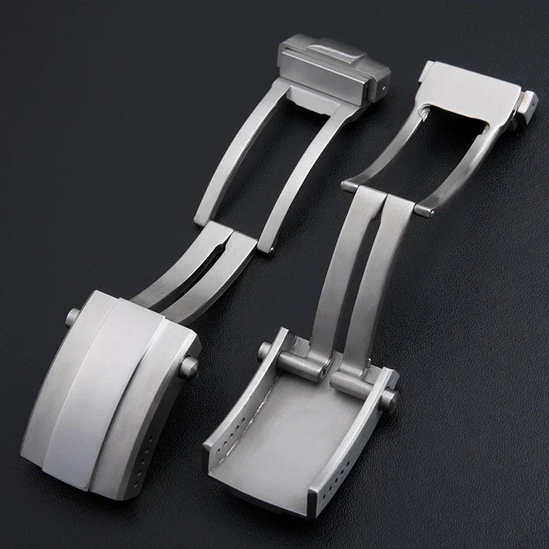 18 20mm Adjustbale SS Metal Fold Deployment Clasp For Breitling Strap Band