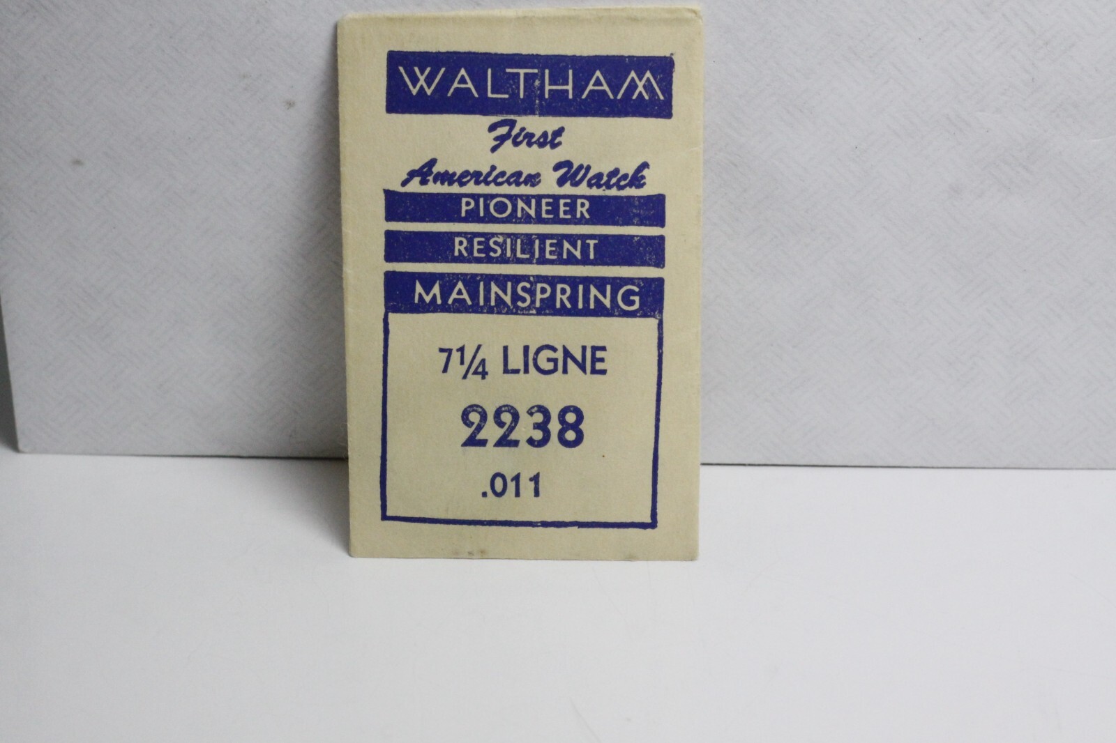 WALTHAM PIONEER UNIT #2228 7 1/4 L STRENTH .011 13V