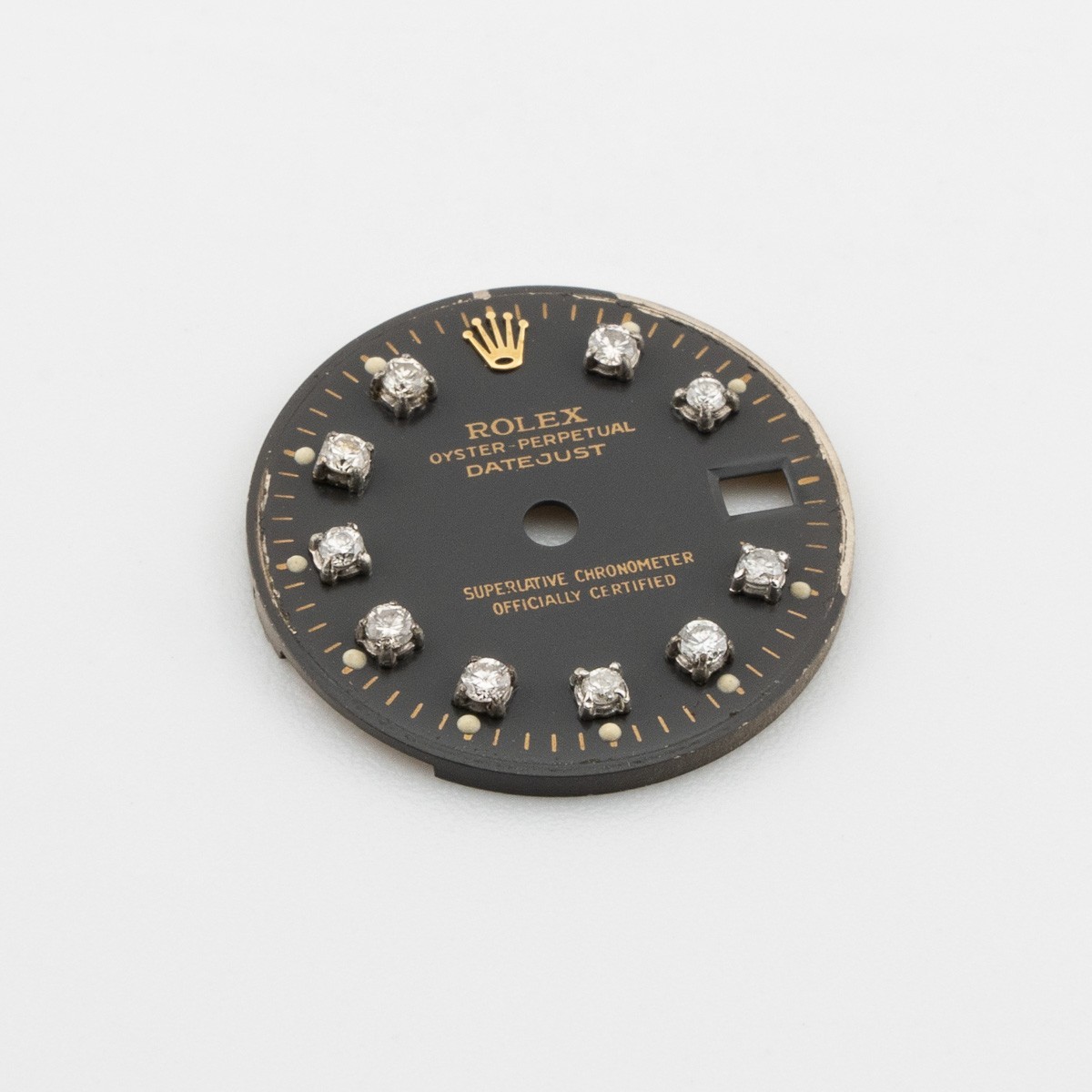 For Rolex Lady-Datejust 69/79, Custom Black Diamond Dial #1032