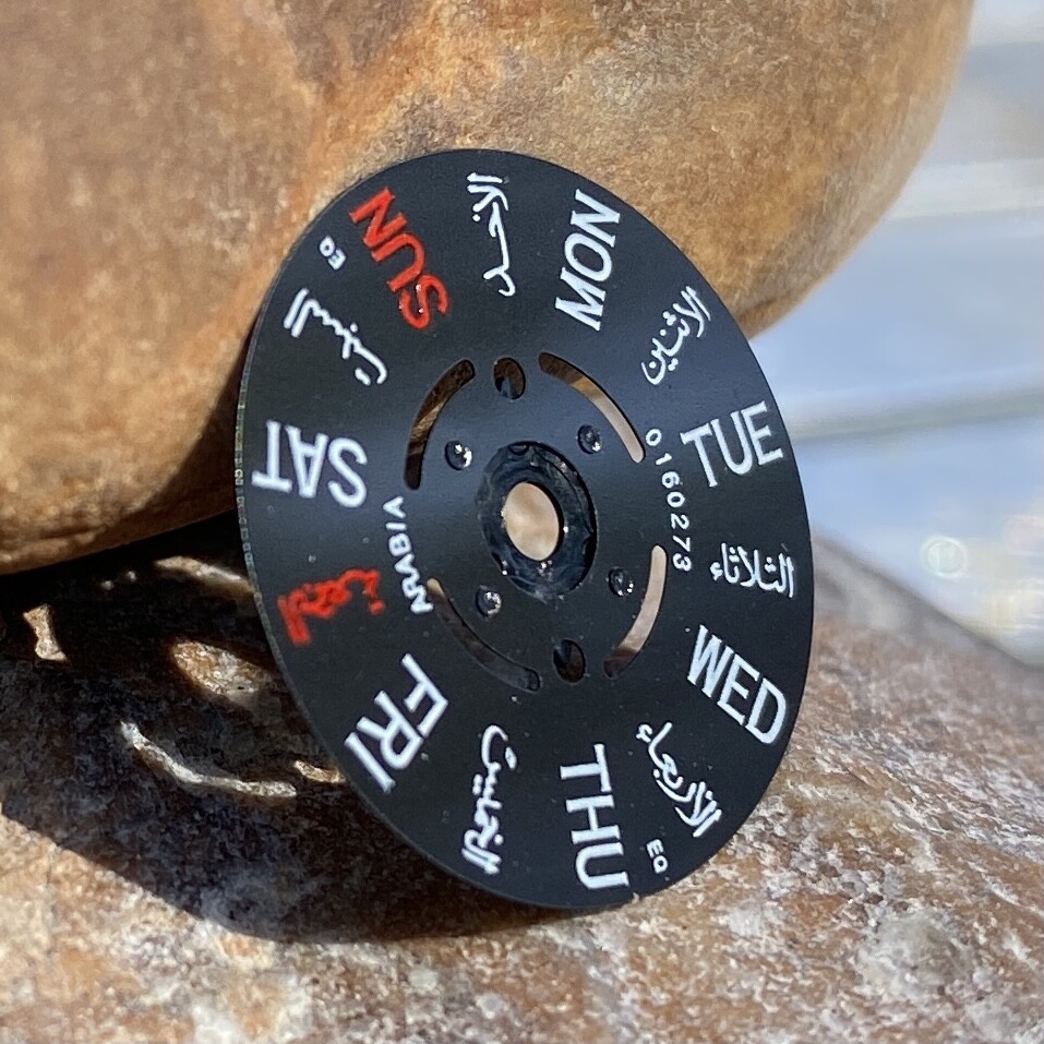 Genuine Seiko Black Day Wheel Disc 3 o’clock from 7S36 English+Arabic~US Seller