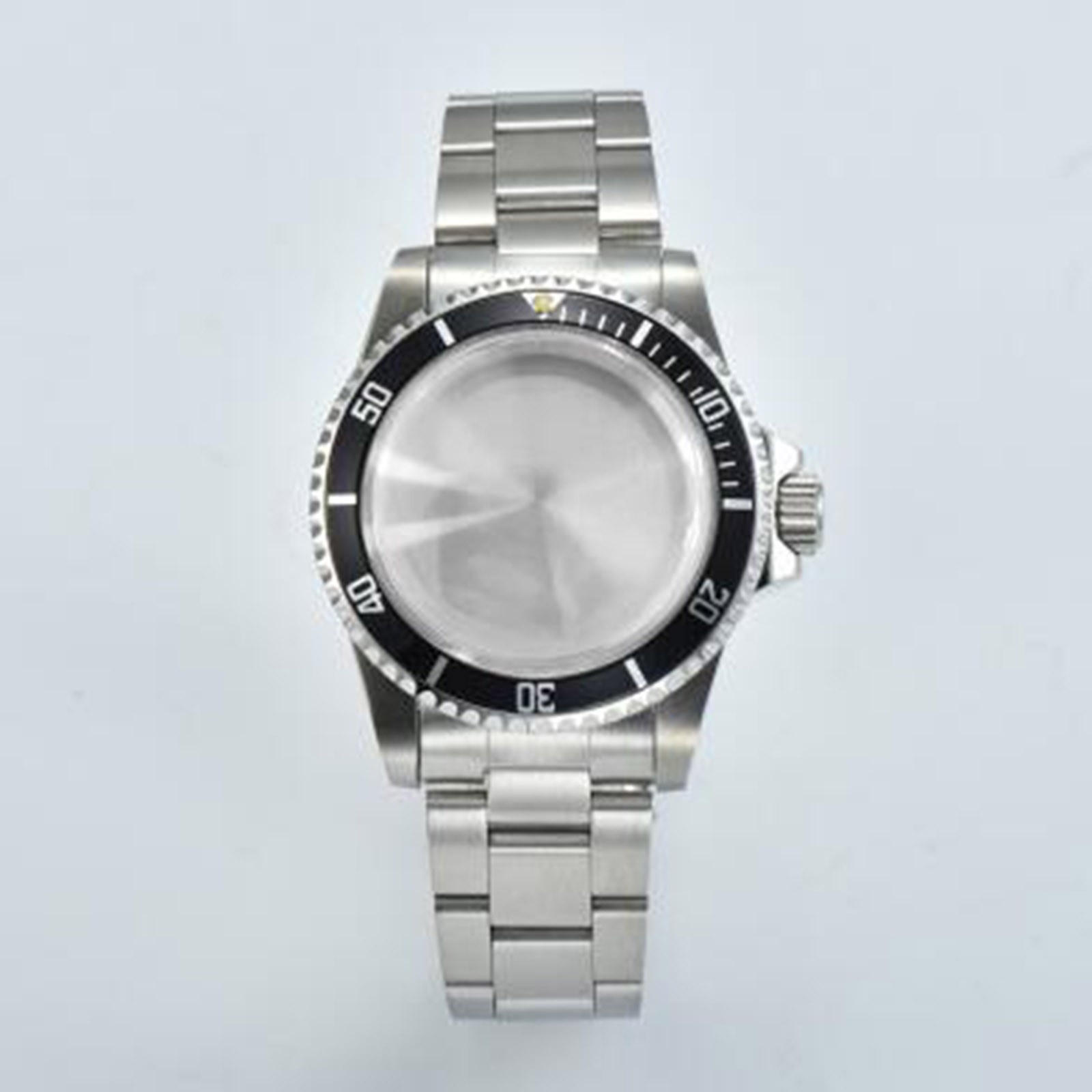 120 Teeth 39.5mm Acrylic Lens Watch Case+Watch Strap for NH35/NH36 Movement