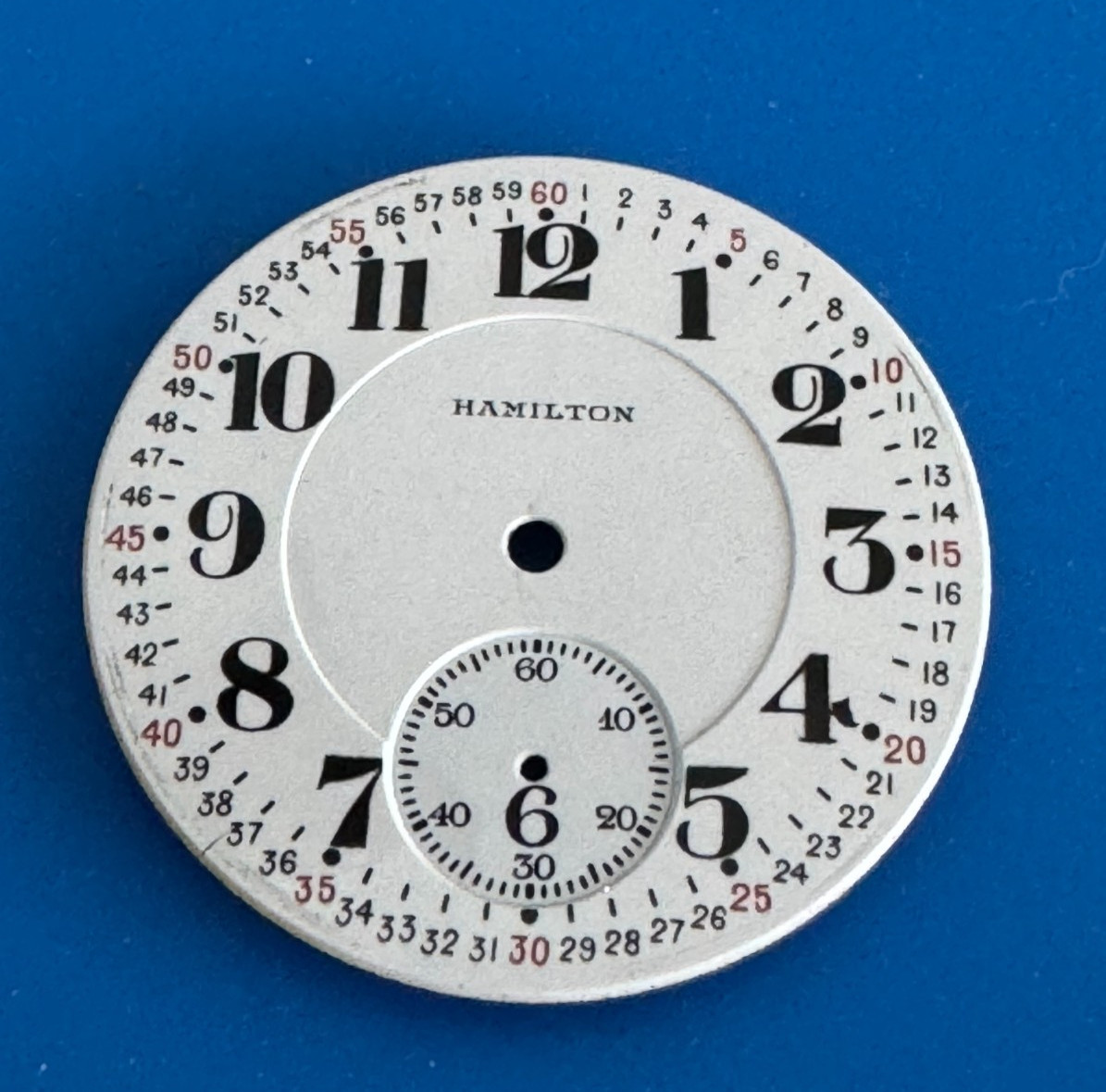 VINTAGE 16 SIZE HAMILTON POCKET WATCH RAILROAD PORCELAIN MONTGOMERY DIAL