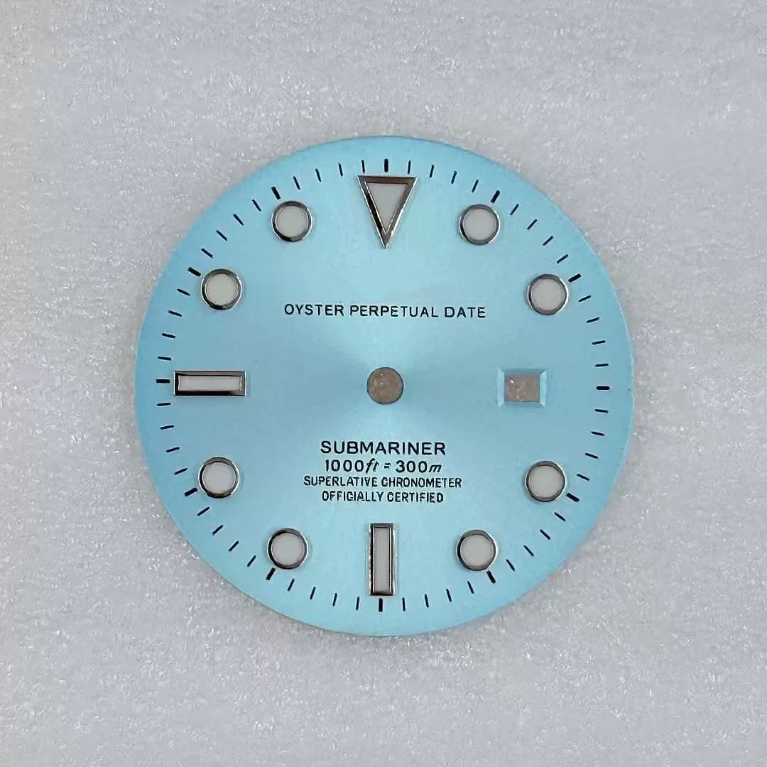 24.5mm SUB Women’s Watch Dial Green Luminous for NH05 Movement Watch Parts