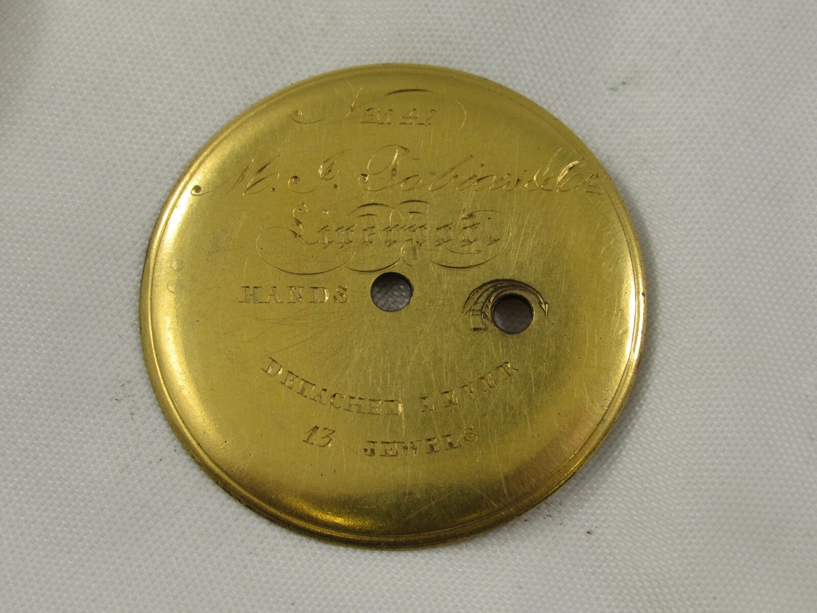 Vintage 1800’s Tobias Pocket Watch Movement, Swiss Made Key Wind & Set, Running
