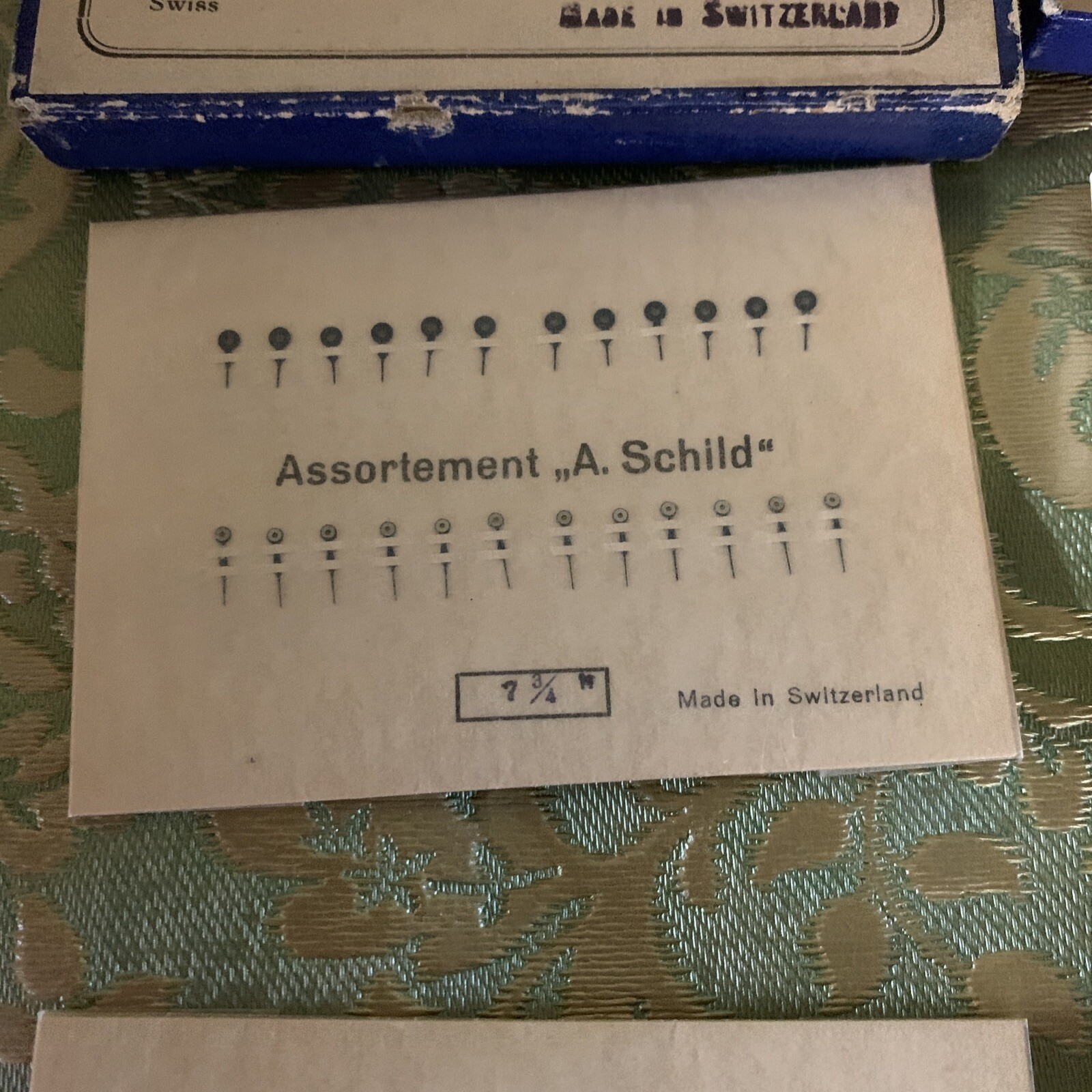 VTG lot of 68 pair WATCH HANDS ON CARD 7-3/4” A. Schild Swiss WATCHMAKERS PARTS