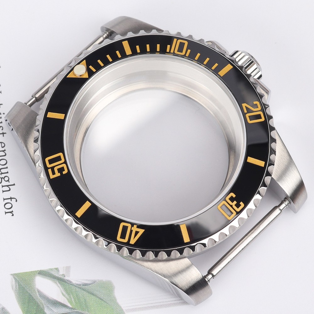 Sapphire Oyster GMT Watch Case 40mm Ceramic Bezel 10ATM For Seiko NH35 Movement
