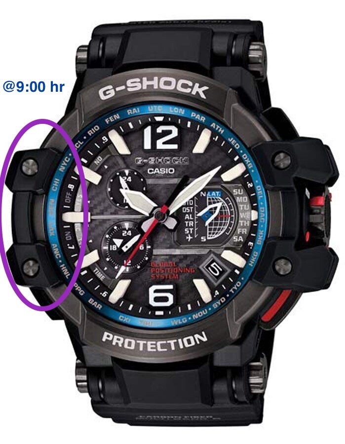Genuine Casio G-Shock Gravitymaster GPW-1000 black resin bezel piece @ 9:00