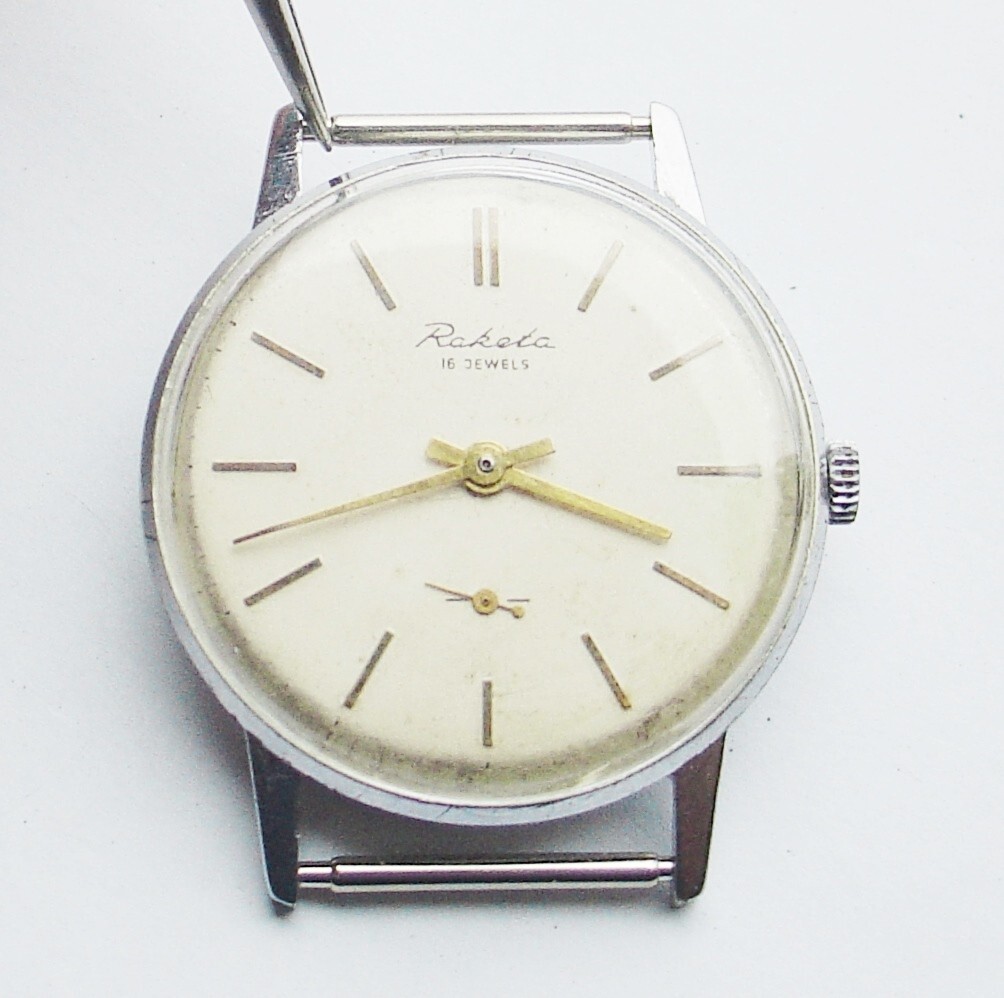 Rary Vintage Soviet Russian RAKETA watch 1960s USSR SERVICED