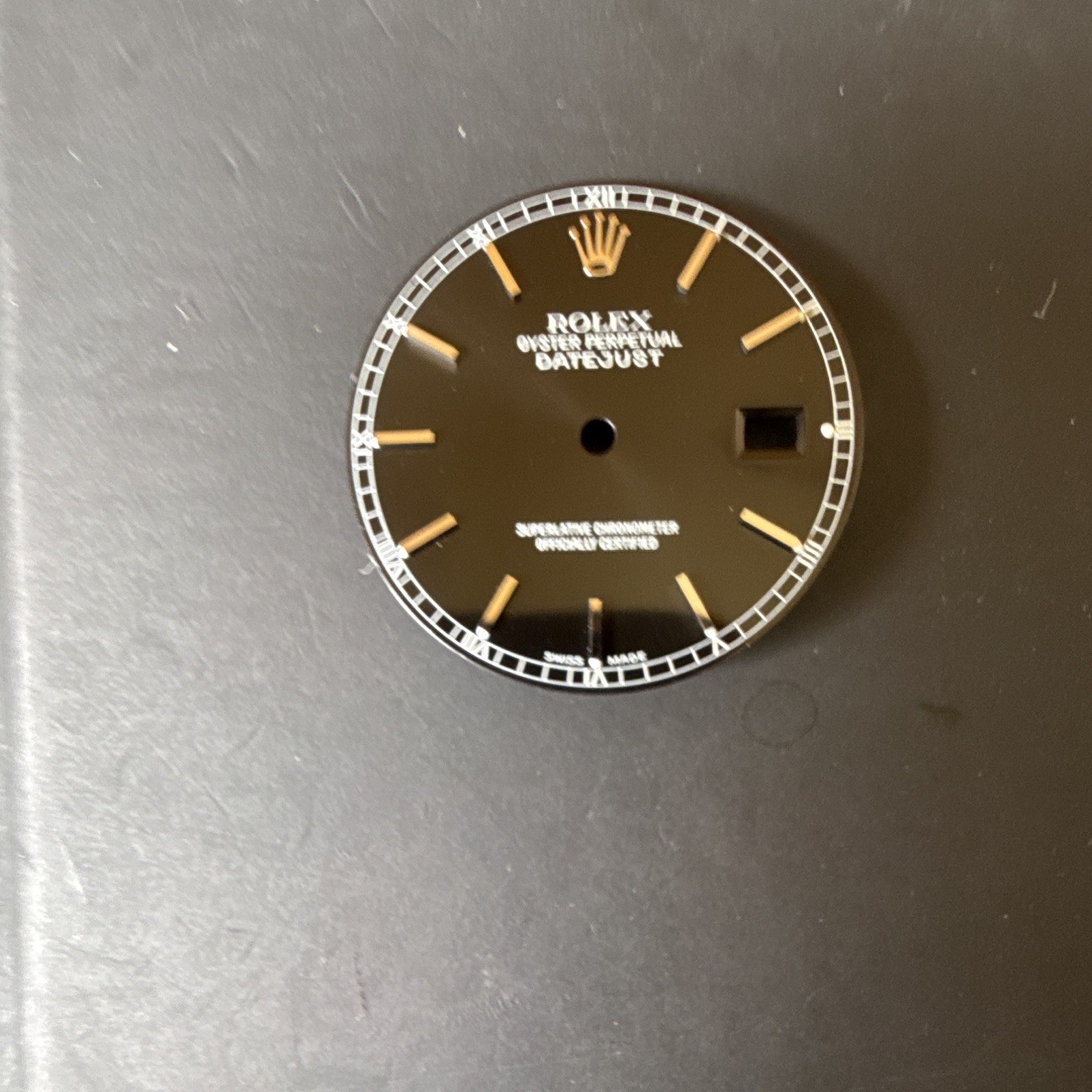 Rolex Black Dial for Rolex Datejust Non-Numeric Hour Marks 16008-43