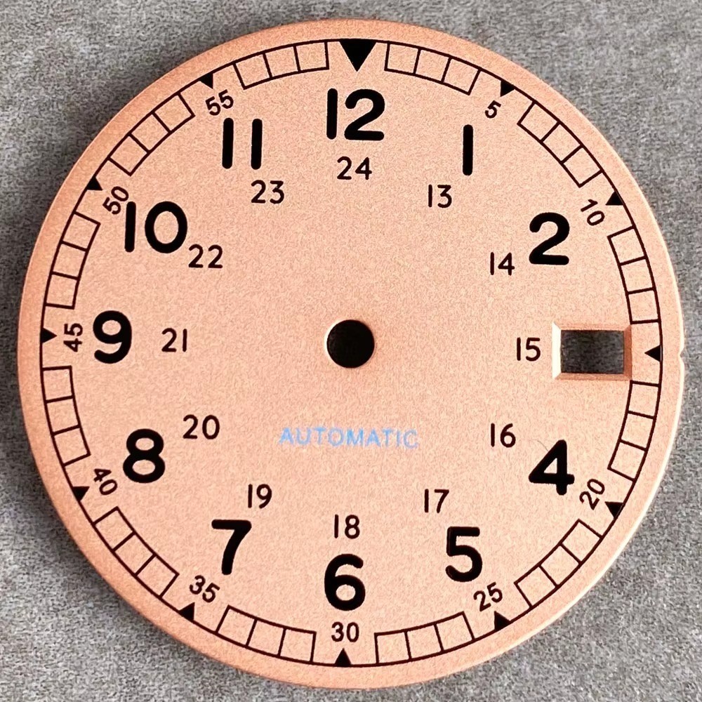 29mm Watch Dial Pilot Style Mod Replacement Part Date Window For NH36 NH38 NH70