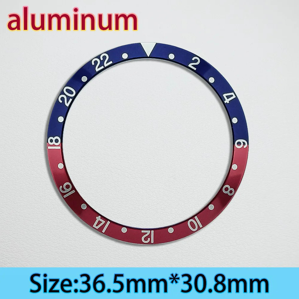 Aluminium Bezel Insert 36.5mm Green Luminous For NH35/36 Diving Ring