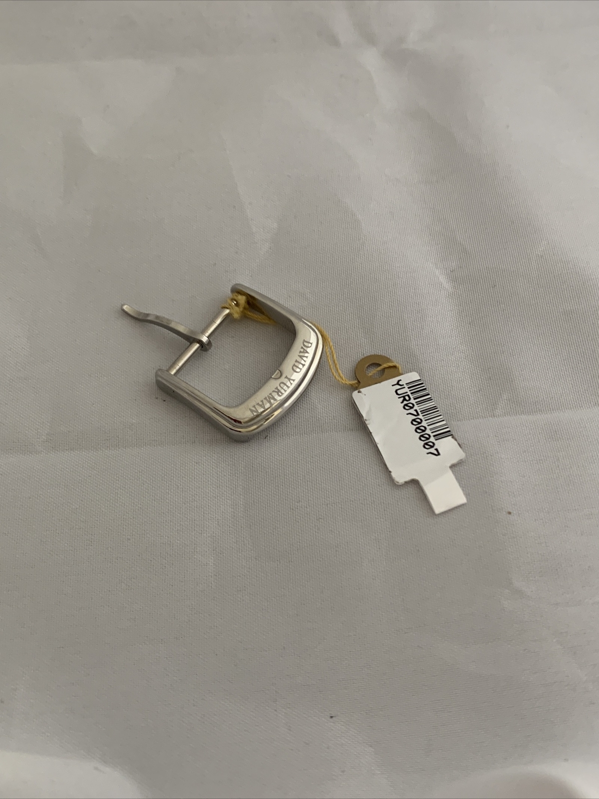 David Yurman Watch tang Buckle Clasp 18mm Golss Silver Tone Stainless Steel NWT