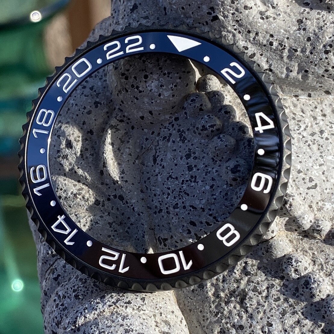 Black Sub Style Bezel + GMT Ceramic Insert [for Seiko SKX SRPD] ~ US Seller