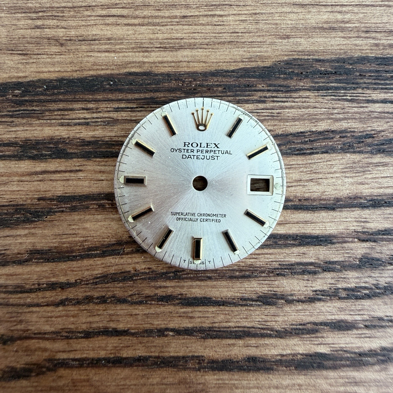 Vintage Rolex Silver Stick Ladies Datejust Dial For 26mm Dials