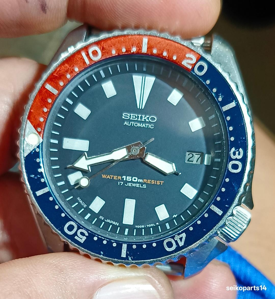 SEIKO 150m DIVER PEPSI 7002-700J YEAR 1994 SEPT ALL ORIG HEAD -/+15 SPD ACCURACY