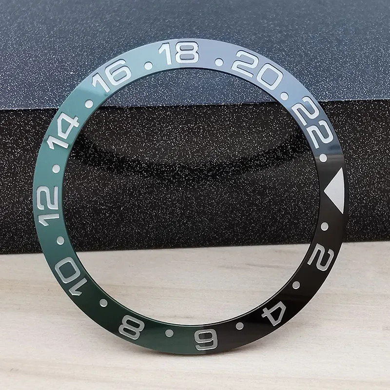 Black Green Ceramic Watch Bezel Insert For Rolex GMT Master II 126720VTNR