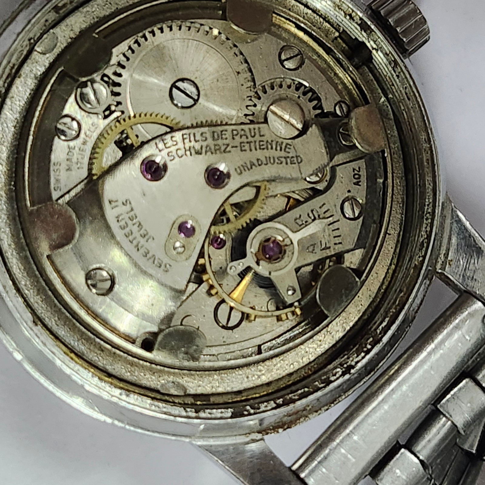 Swiss Atlantis Watch 17 Jewels Mechanical Schwarz-Etienne AOZ Movement Running