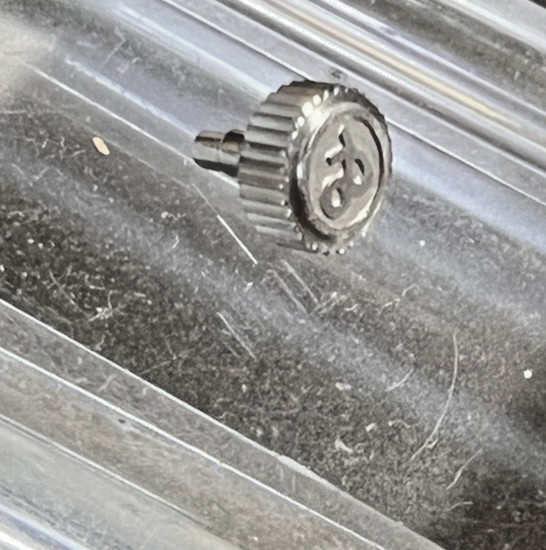 Bell & Ross Watch Crown Screw crown W/tube Brushed Steel/ Titanium 6.5 mm Swiss