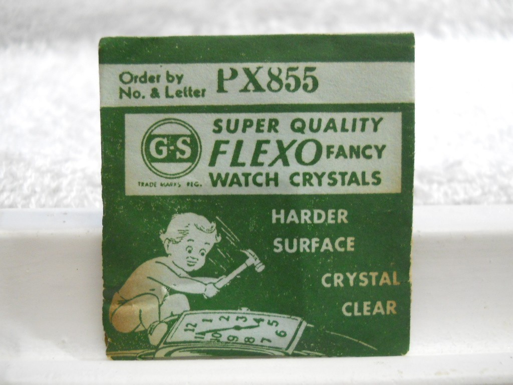 GS PX855 Watch Crystal For Elgin Bulova Oxford Waltham Bartlett – 22.3 x 19.0 mm