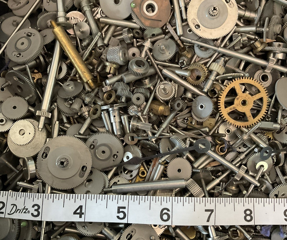 Vintage Clock Watch Gear Parts Lot 100g Steampunk Craft Jewelry Making Art – S01