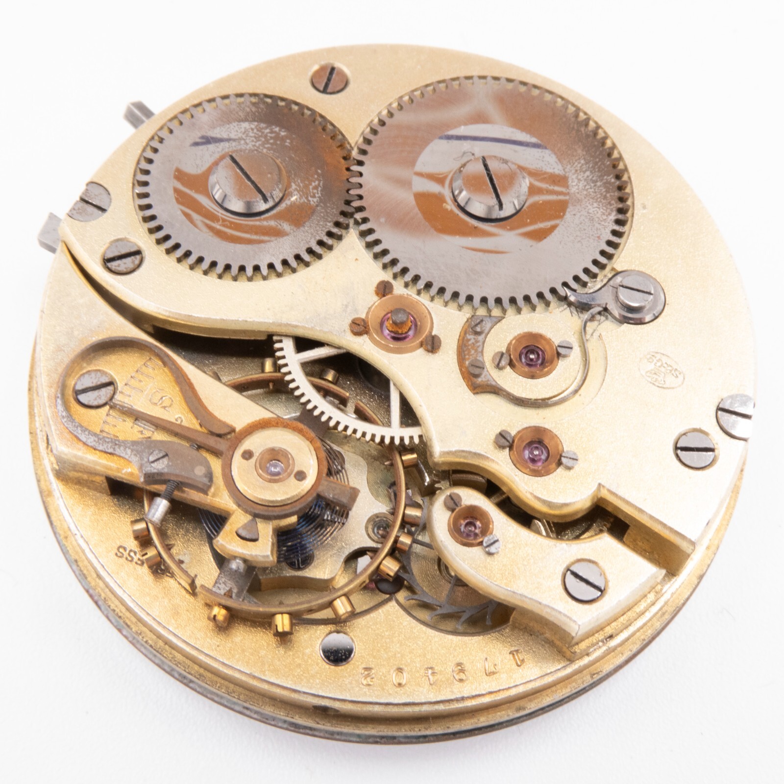 International Watch Co. IWC Cal. 49 Antique Pocket Watch Movement, Keeps Time