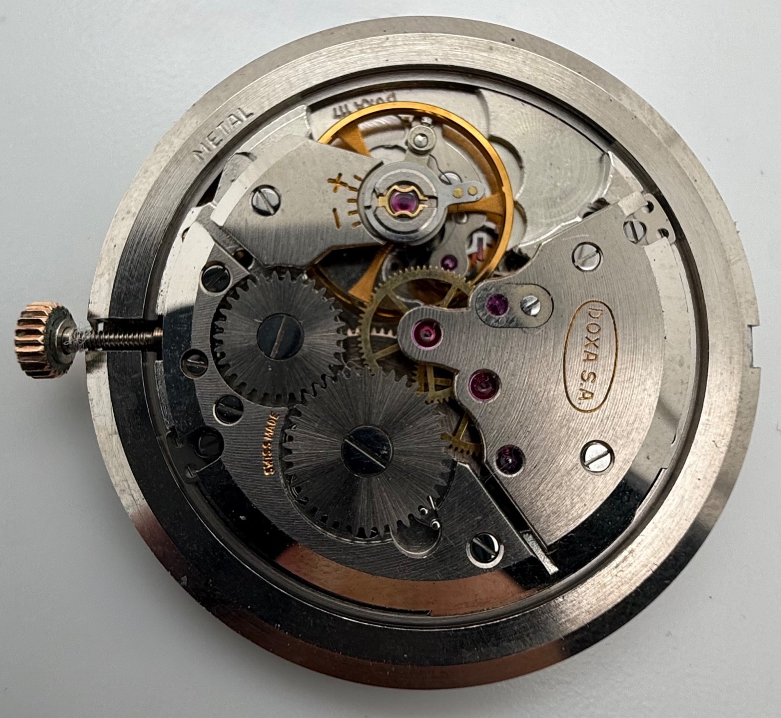 Vintage DOXA Anti-Magnetic Swiss Manual Wind Watch Movement working