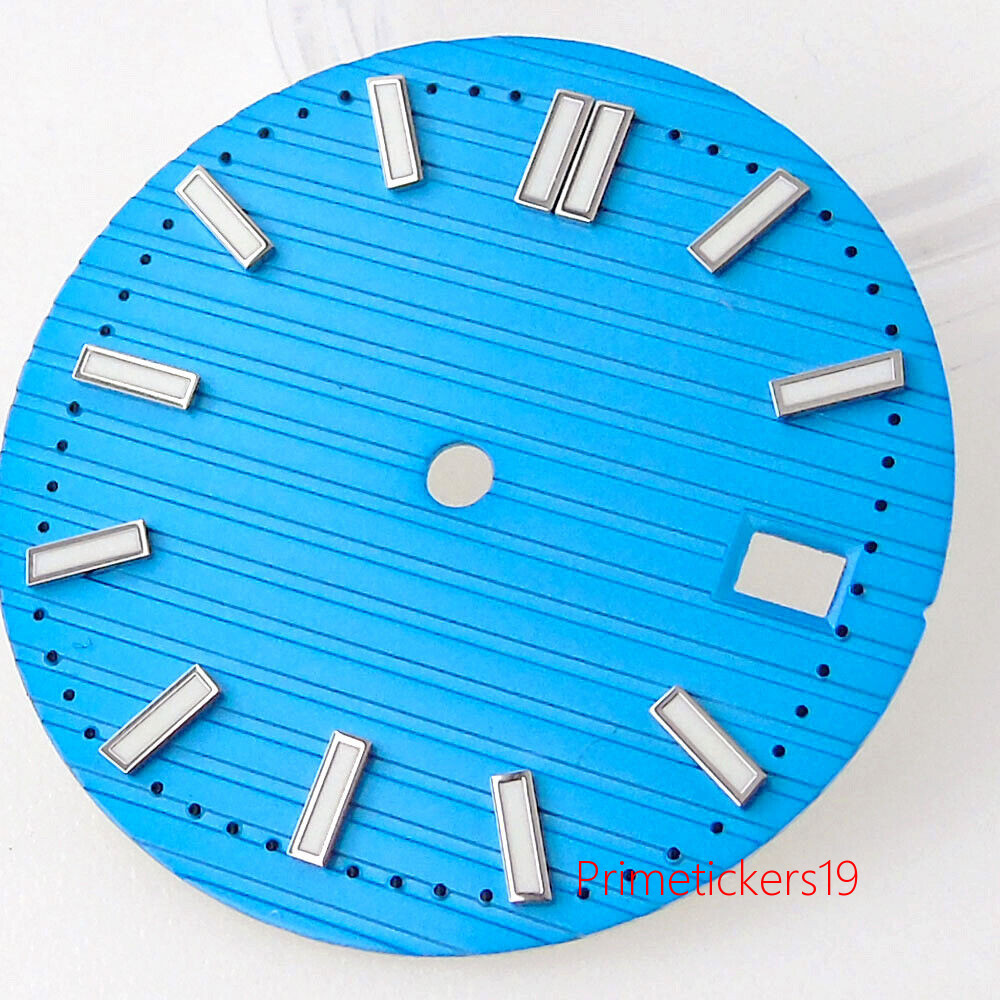 29.6mm Multicolor Watch Dial Hands Set Date Window Fit NH35 NH36 Movement
