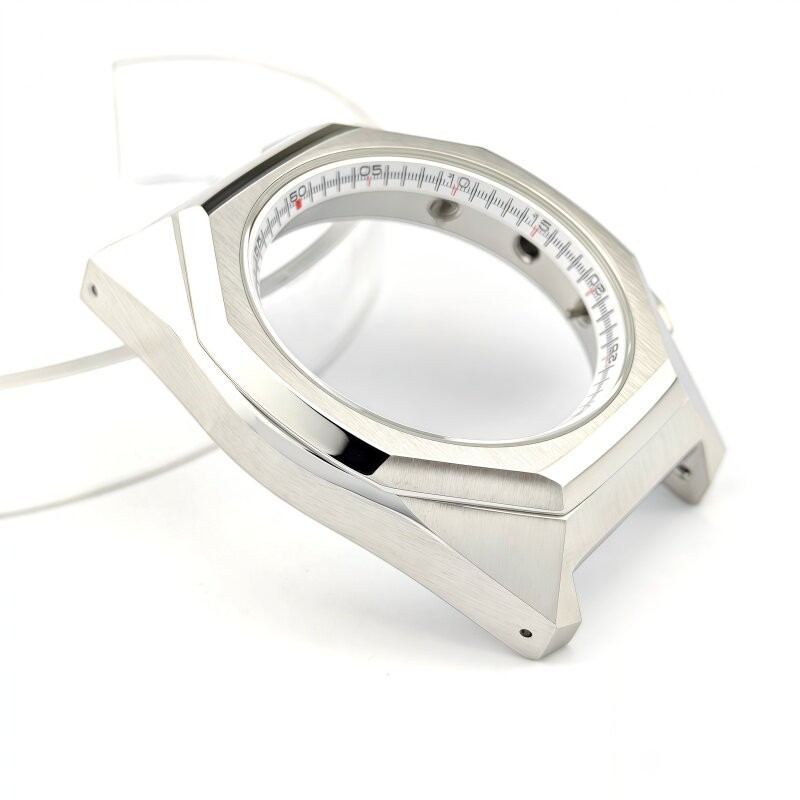 44.5mm Stainless Watch Case+Strap Sapphire for VK63 VK64 Movement 32.5mm Dial