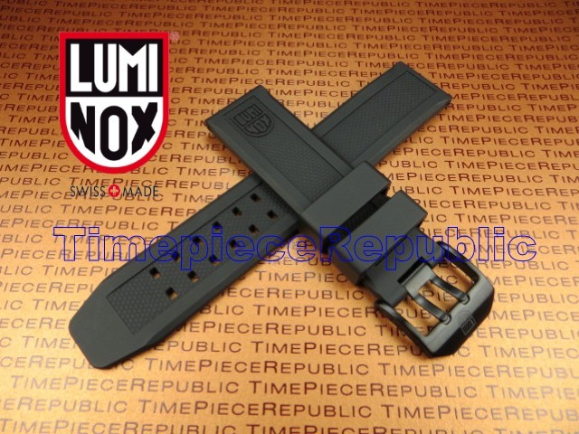 LUMINOX Rubber Band EVO Watch Strap 3050 3950 23mm Colormark Navy Seal Black U