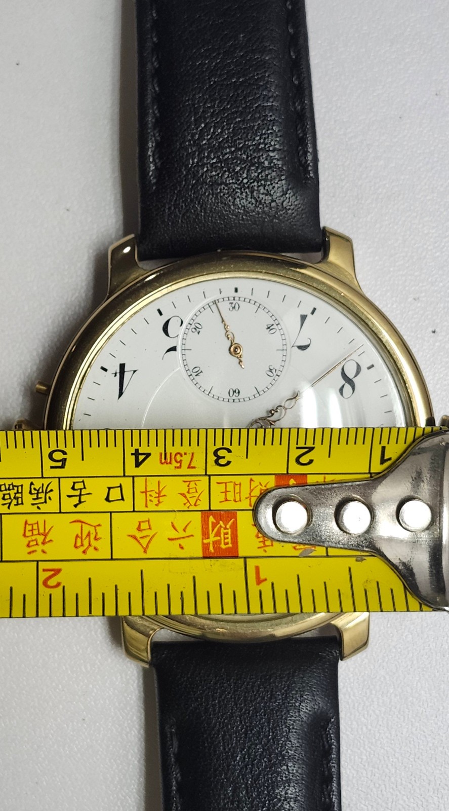 Working Marriage Wristwatch – Enamel Dial -Filigree Hands – 50mm