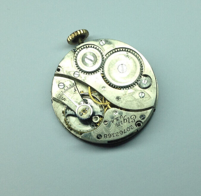 Antique ELGIN Fob Watch Movement – Grade 431, Model 2 – Ticking – Watchmakers
