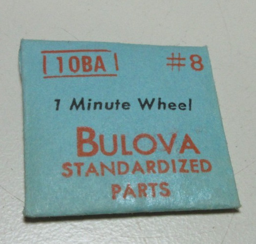 BULOVA MINUTE WHEEL 10BA #8 WATCHMAKER REPLACEMENT PART #312