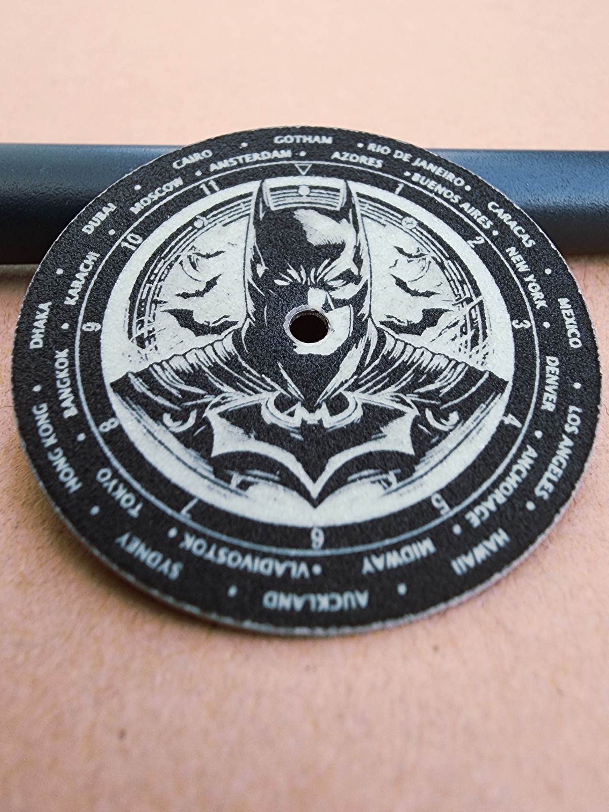 Custom-Made Laser Engraved Watch Dial | BATMAN + LUME – Order any designsize