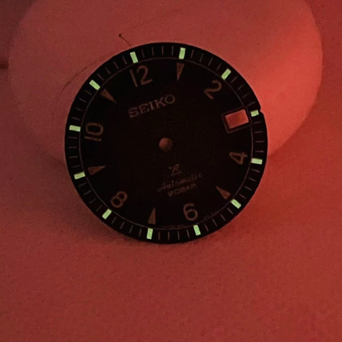 28.5mm Retro Watch Dial Green Luminous for Nh35/NH36/4R Movement