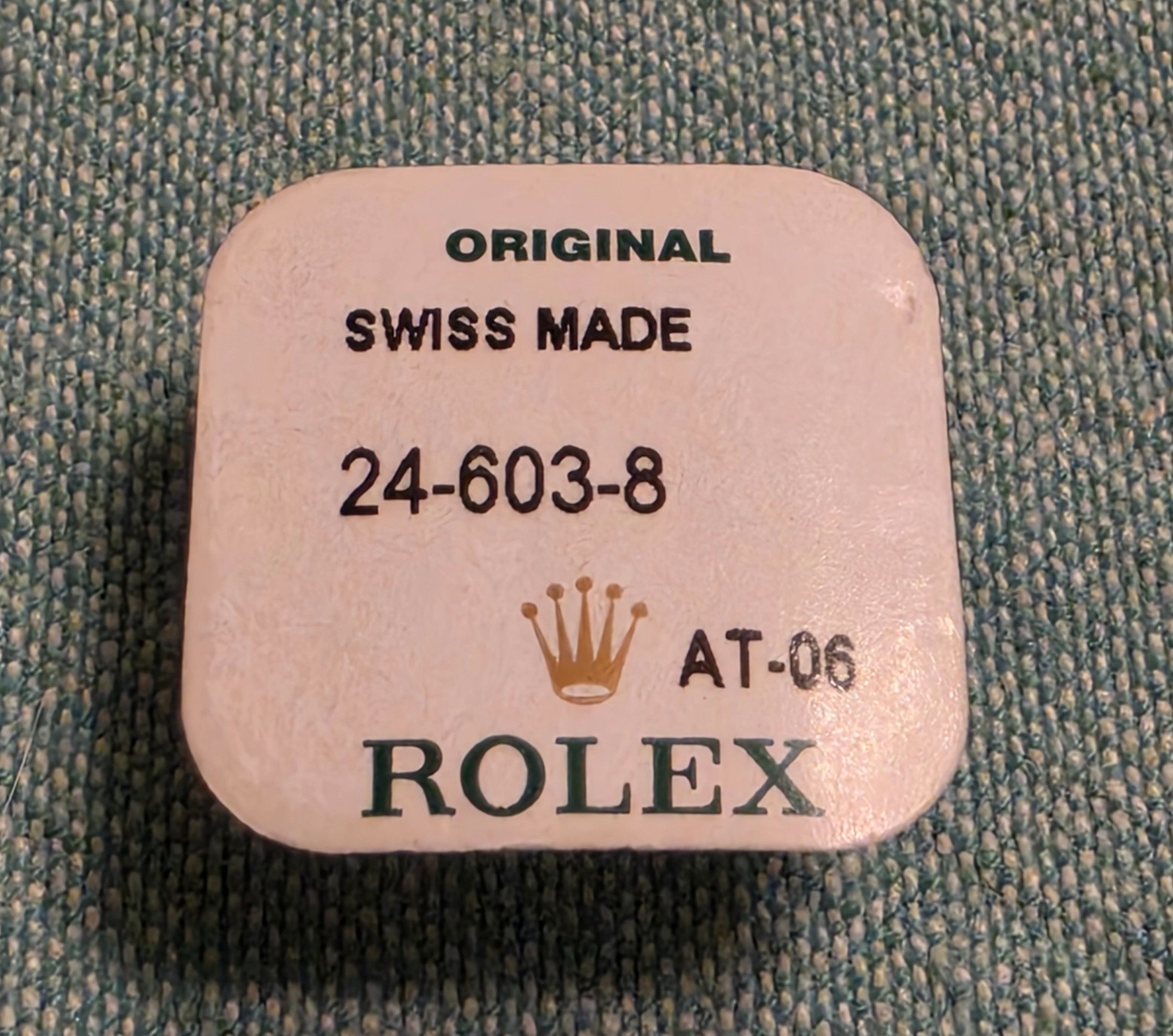 GENUINE ROLEX CROWN 18K GOLD 24-603-8 AUTHENTIC BRAND NEW SEALED